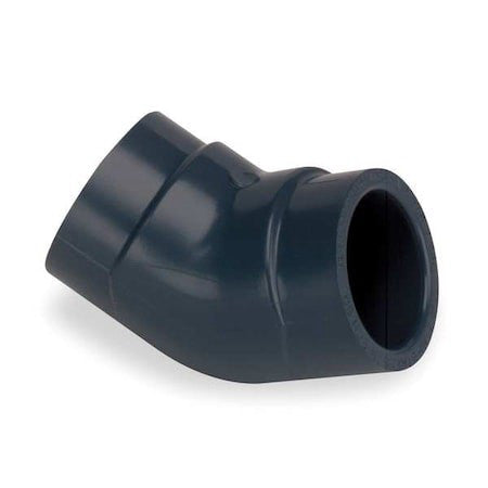 Zoro Select 819-040 Pvc Elbow, 45 Degrees, Fnpt X Fnpt, 4 In Pipe Size
