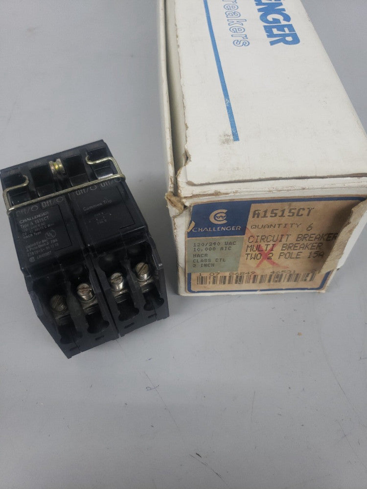 New Old Stock! Challenger A1515CT 15 Amp, 240 Volt, 2P, Tandem Breaker
