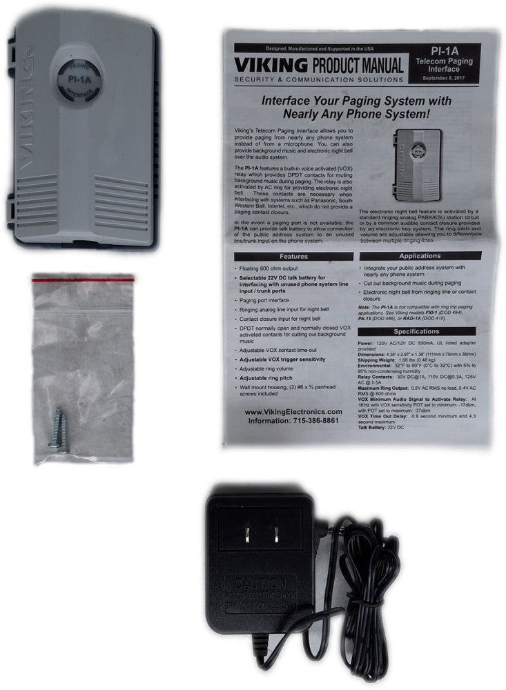 Viking PI-1A Universal Telecom Paging Interface 