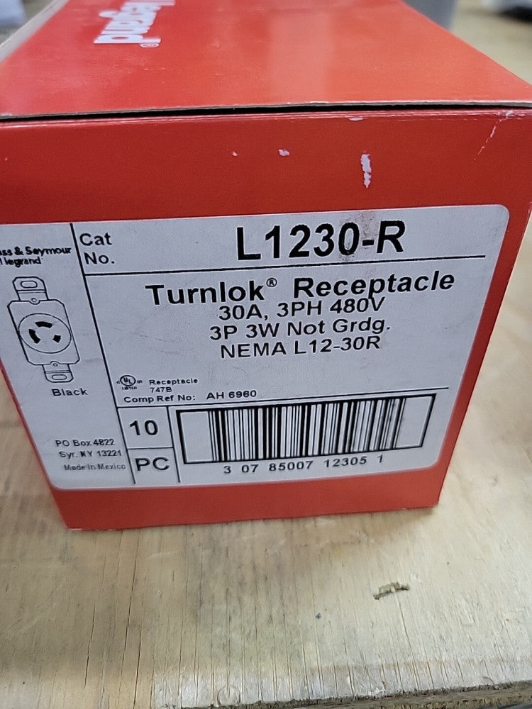 New Legrand L12-30R L1230R 30A 480V 3Ø L1230-R Box of 10