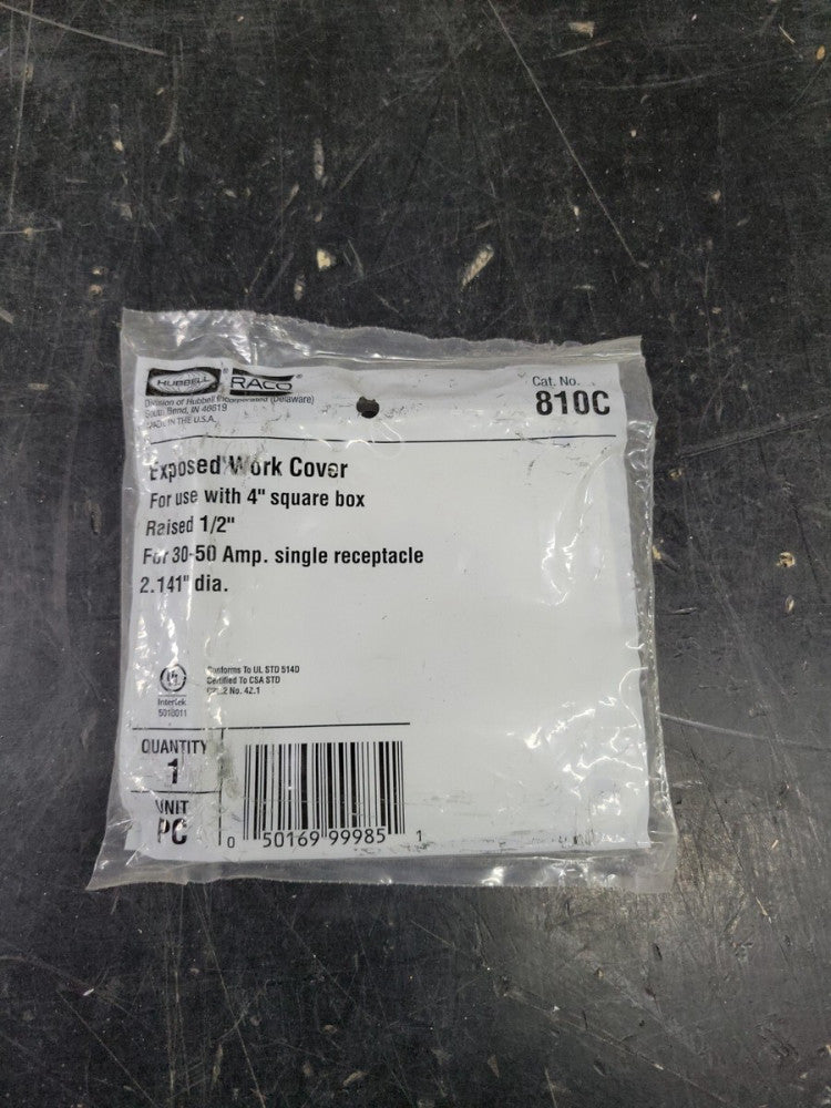 New Hubbell 810C Square Box Cover 