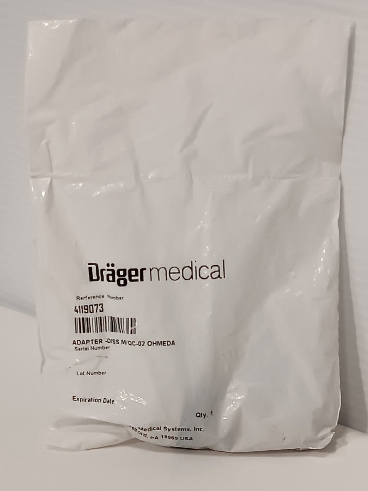 Drager Medical Ohmeda 4119073 DISS M/QC-02 Quick Connect Adapter New In Package