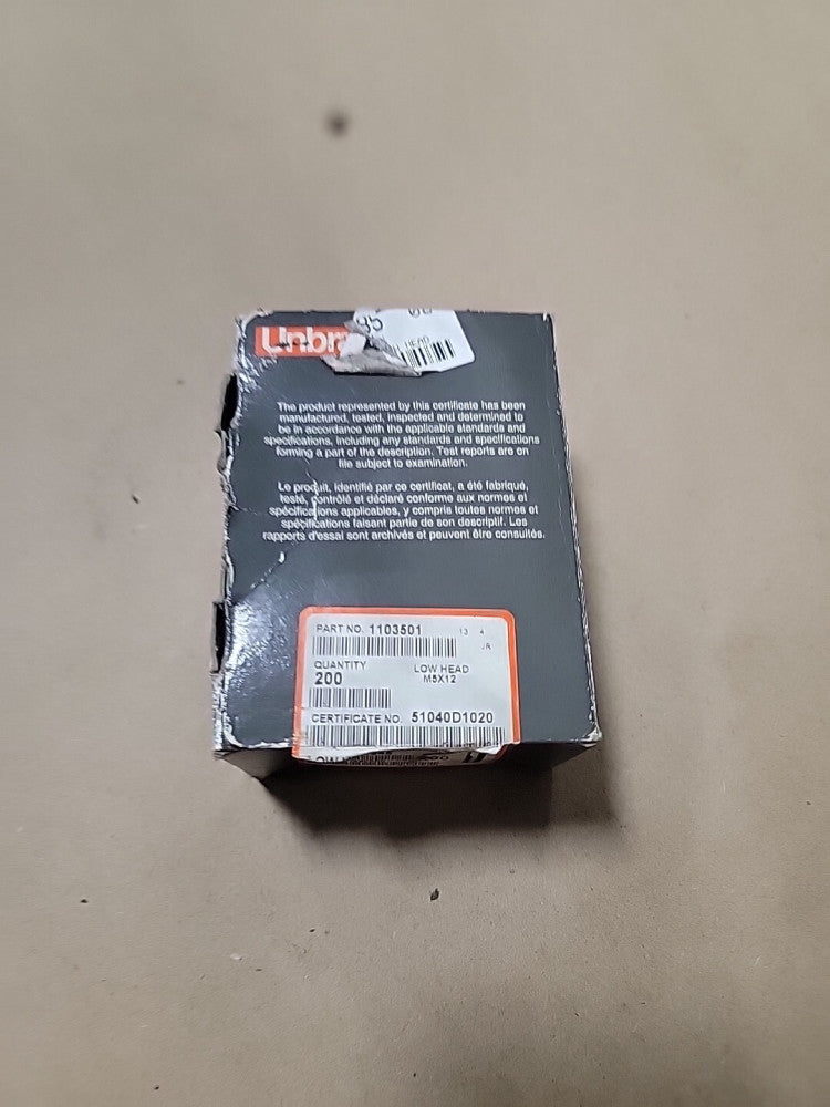 Unbrako Low Head Screw  1103501 M5x12 Box 0f 192