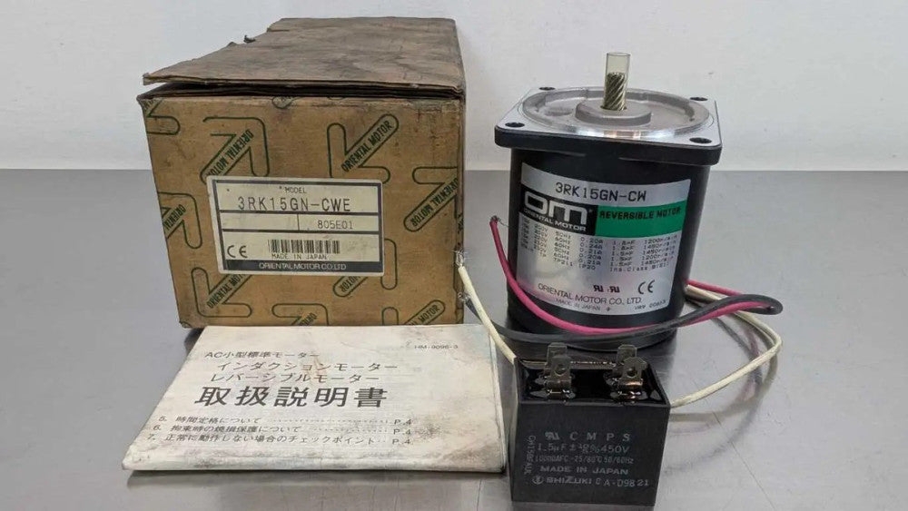 Oriental Motor 3RK15GN-CWE Reversible Motor 1/50HP 10/12 RPM 200-230VAC 15W