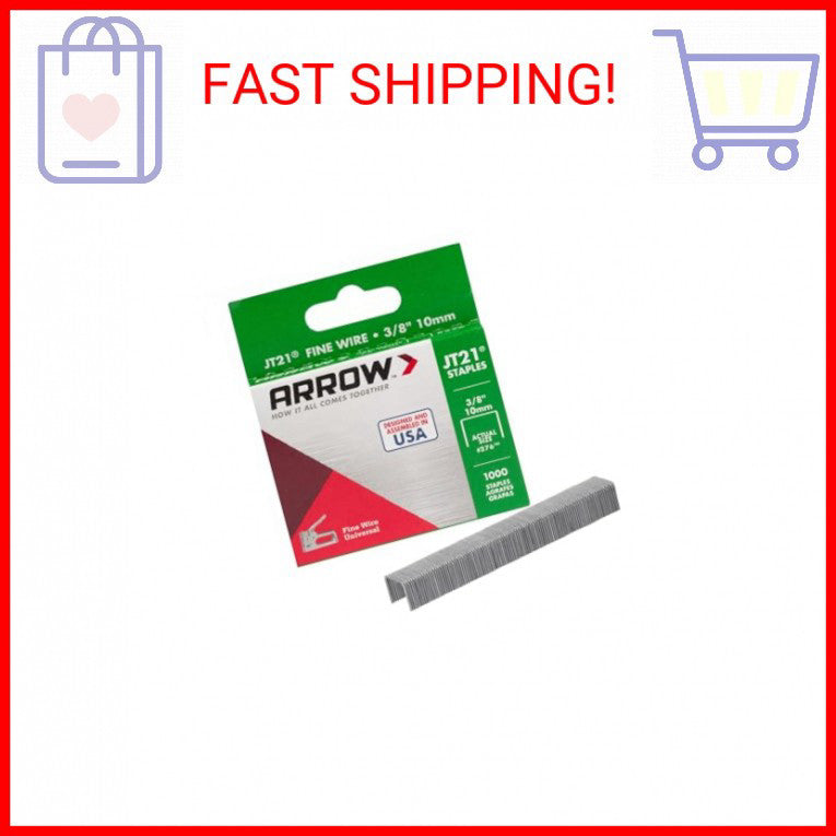Arrow 276 JT21 Thin Wire Staples for Staple Guns and Staplers, Use for Upholster