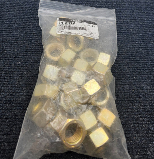 (QTY 25) Kimball Midwest 34-3812 3/4”-10 Hex Nut Grade 8 USS