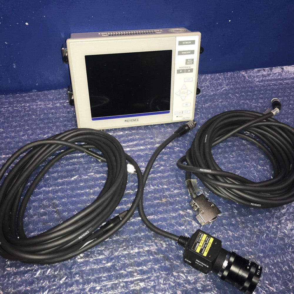 Keyence CV751 Image Sensor/Controller Operator Interface w/ CV-070 Camera 