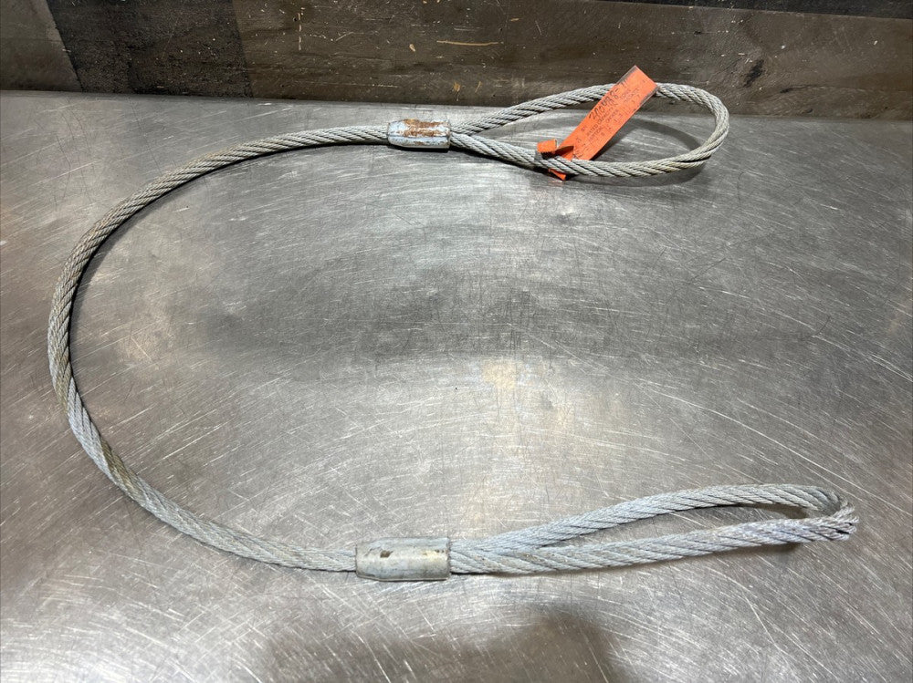 Lift-All Wire Rope Sling, Eye/Eye, 4 FT, 1/2 Diameter Nos Surplus Storage Wear