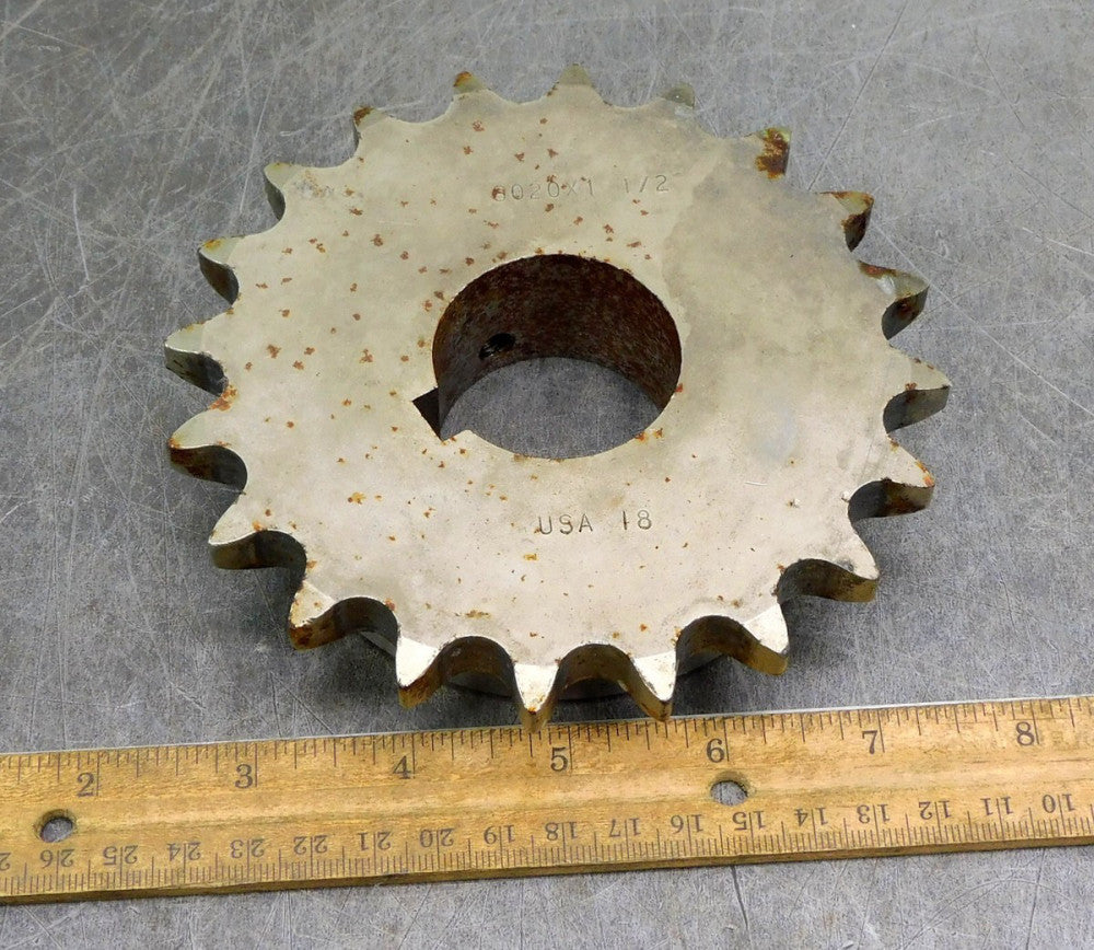 USA 18 6020 x 1-1/2 Roller Chain Sprocket #60 20 Teeth 1-1/2" Bore