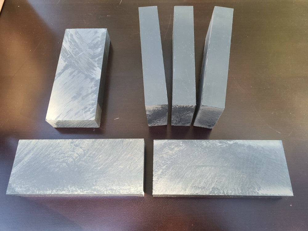 Qty 6 Pieces Machinable Gray PVC Plastic 1.25x3.125x7.5625 Inches Bar / Sheet