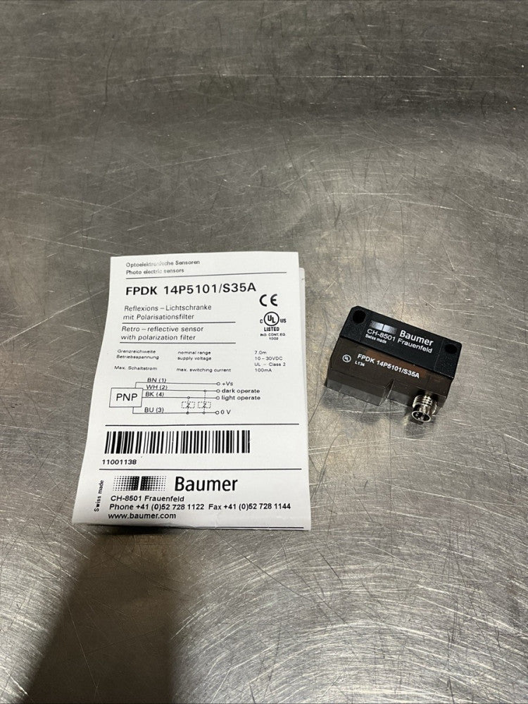 Baumer FPDK 14P5101/S35A Photo ElectricSensor CH-8501, NOS