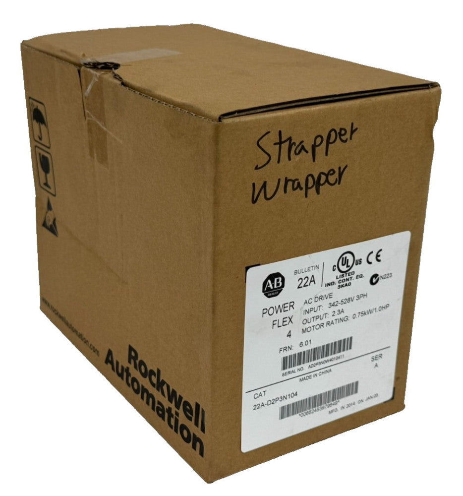NEW ALLEN BRADLEY 22A-D2P3N104 POWERFLEX 4 1.0HP SER. A 22AD2P3N104