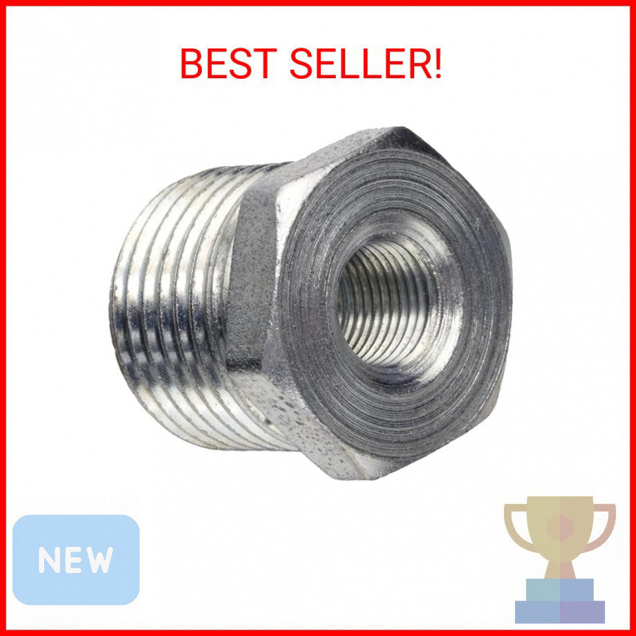 Anvil 8700130308, Steel Pipe Fitting, Hex Bushing, 1/4" NPT Male x 1/8" NPT Fema