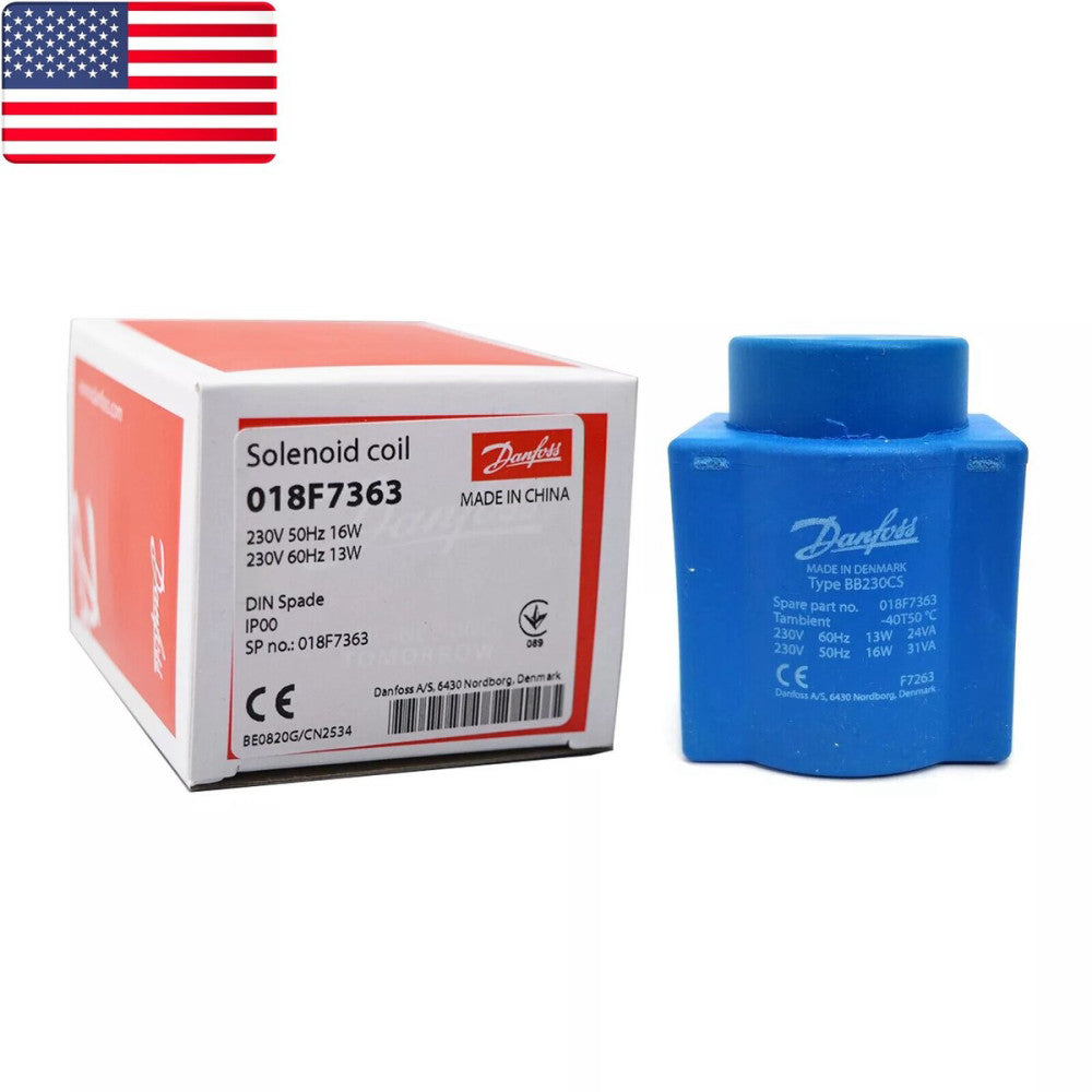New In Box Danfoss 018F7363 BB230CS Solenoid Coil - US Stock, Fast Shipping