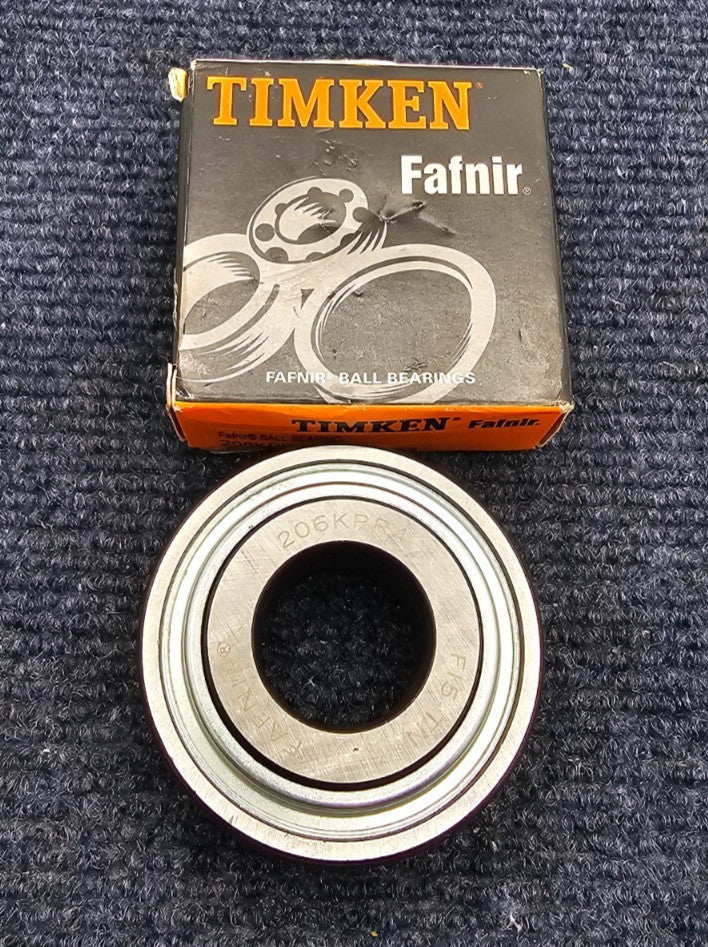 Timken 206KPR4Z17P Single Row Radial Bearing, 0.97" ID x 62 mm OD x 0.875" Wide