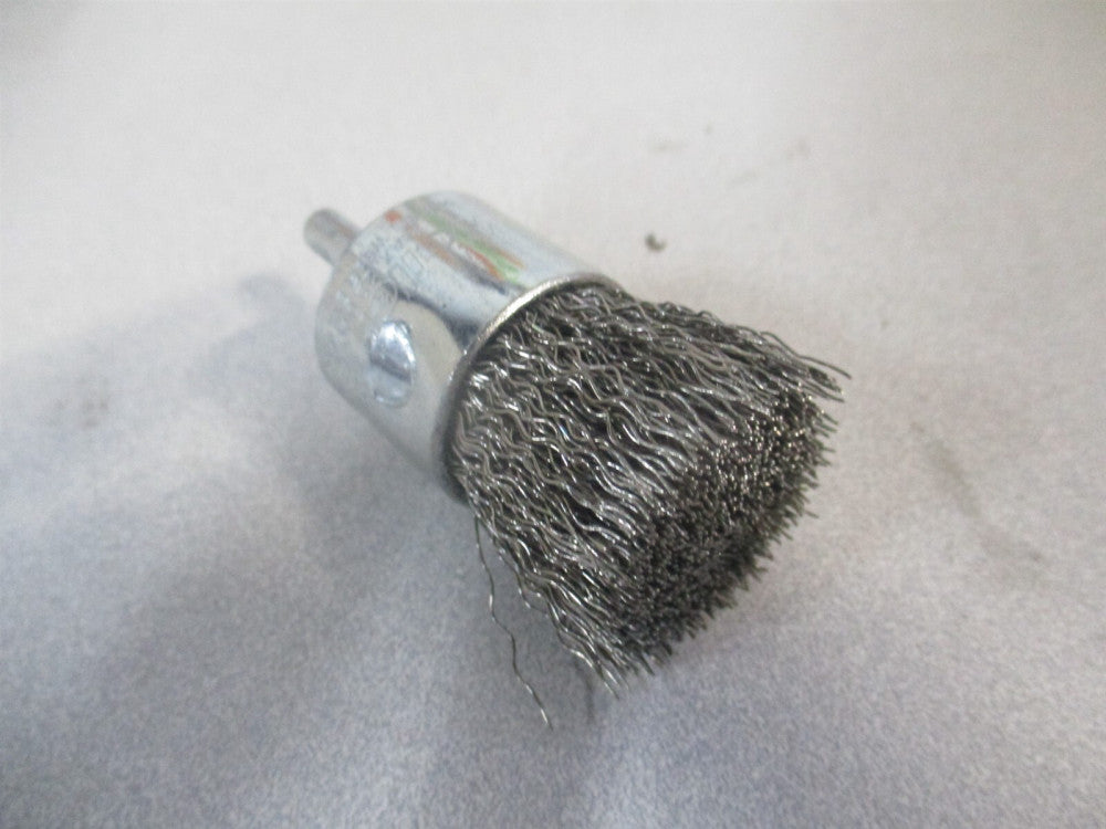 Weiler (10023) 1″ x 1" x 1/4" OAL Stainless Steel Crimped End Brush 