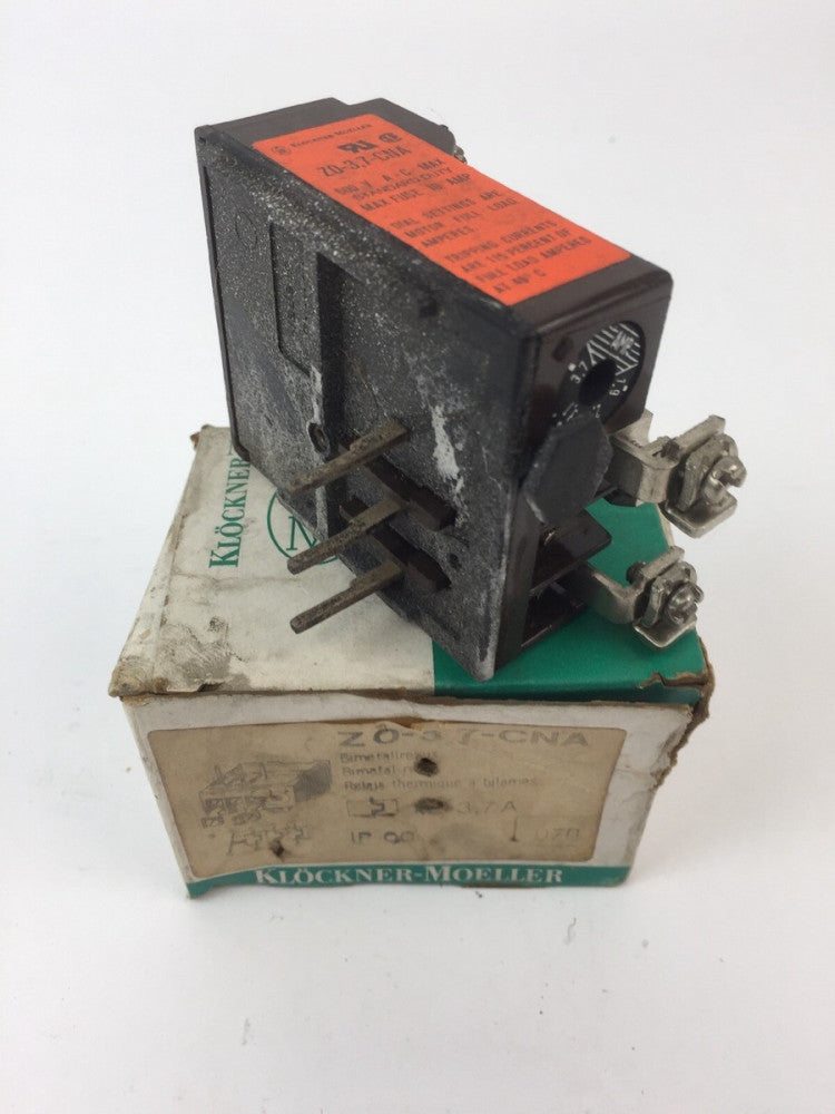 KLOCKNER MOELLER Z0-3,7-CNA BIMETAL RELAY 600VAC 1.9-3.7AMP