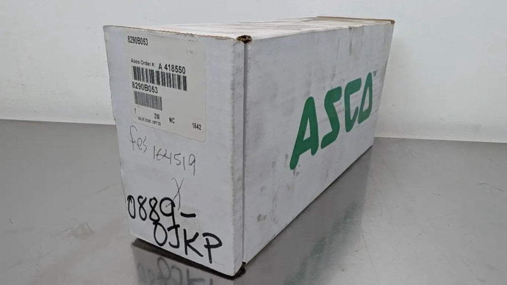 Asco 8290B053 Motorized Pneumatic Air Pilot Valve 1" NPT SS 2 Way 2/2 NC