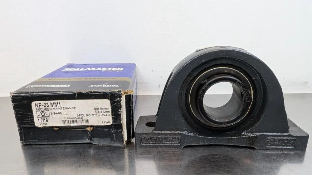 Sealmaster NP-23 MM1 Pillow Block Bearing 1-7/16" ID Special No Zerk HVAC