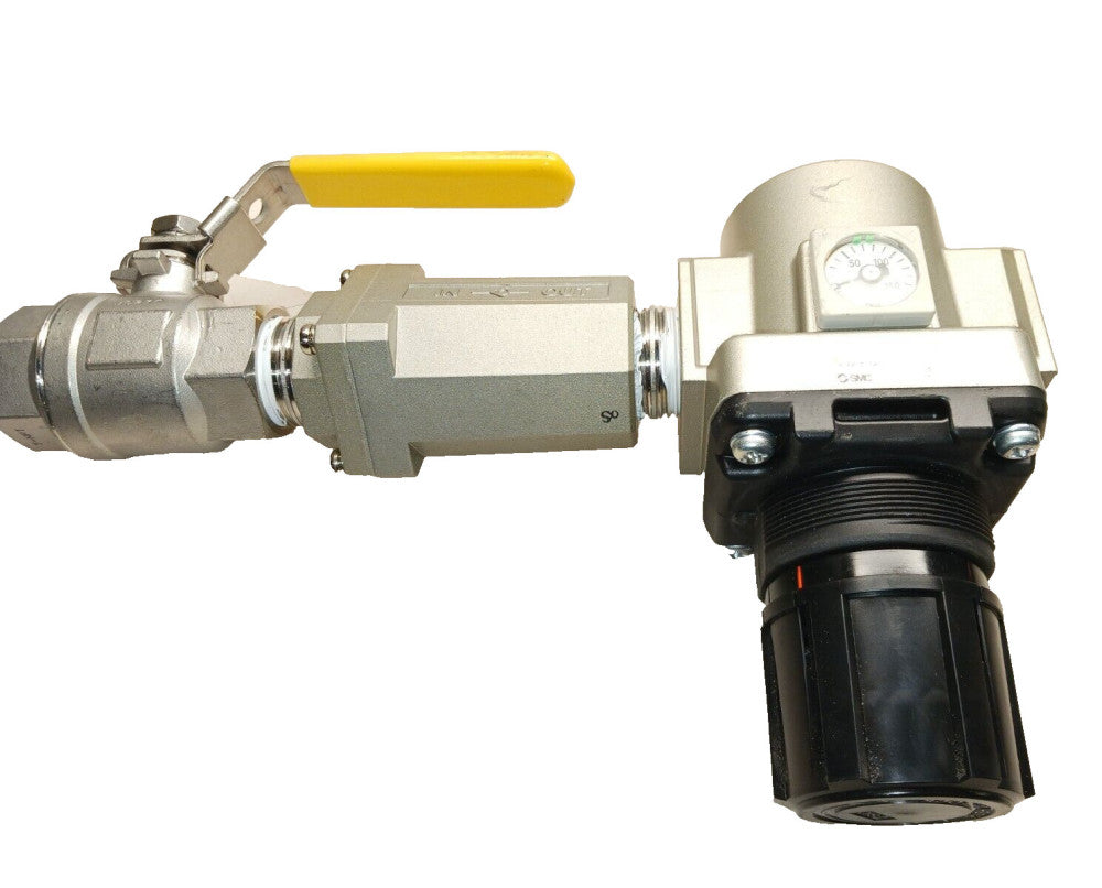SMC PNEUMATIC REGULATOR WITH SS BALL VALVE AK6000 CHECK VALVE  AC60-E1L01
