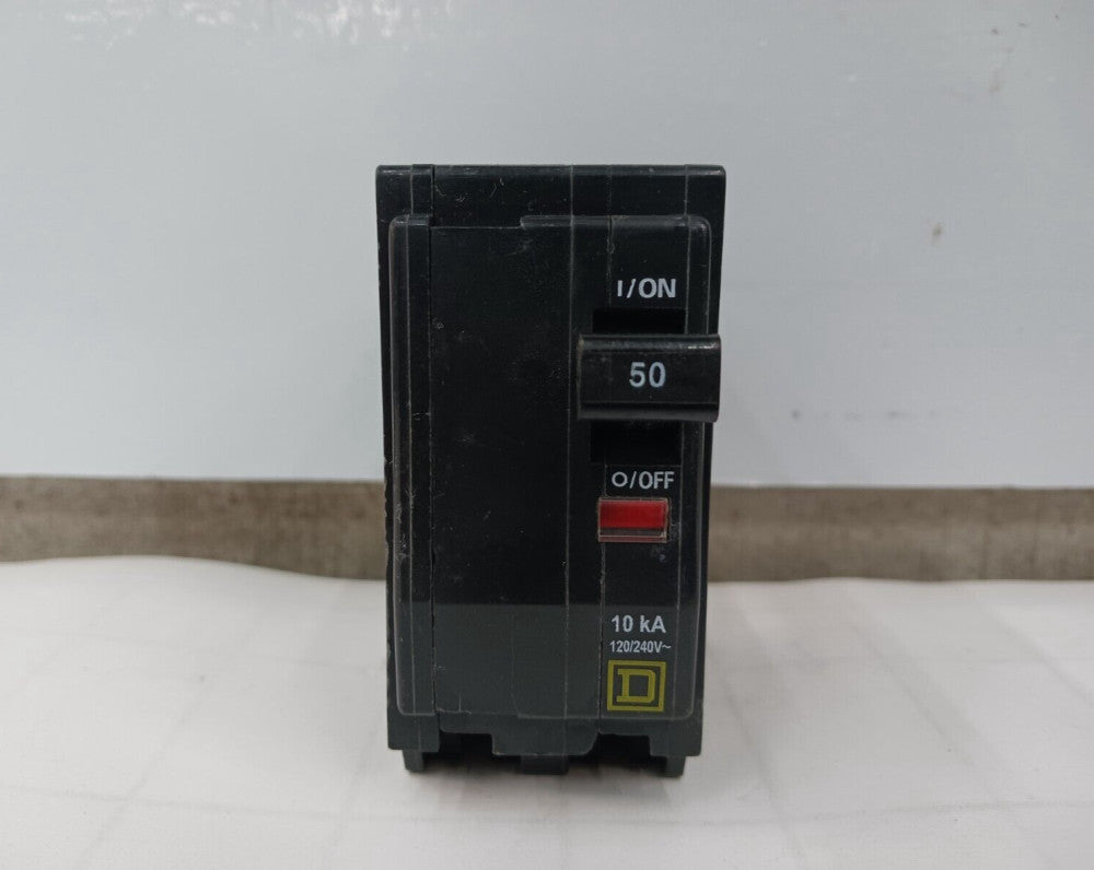 SQUARE D 50 AMP CIRCUIT BREAKER 2 POLE 120/240 VAC QO250