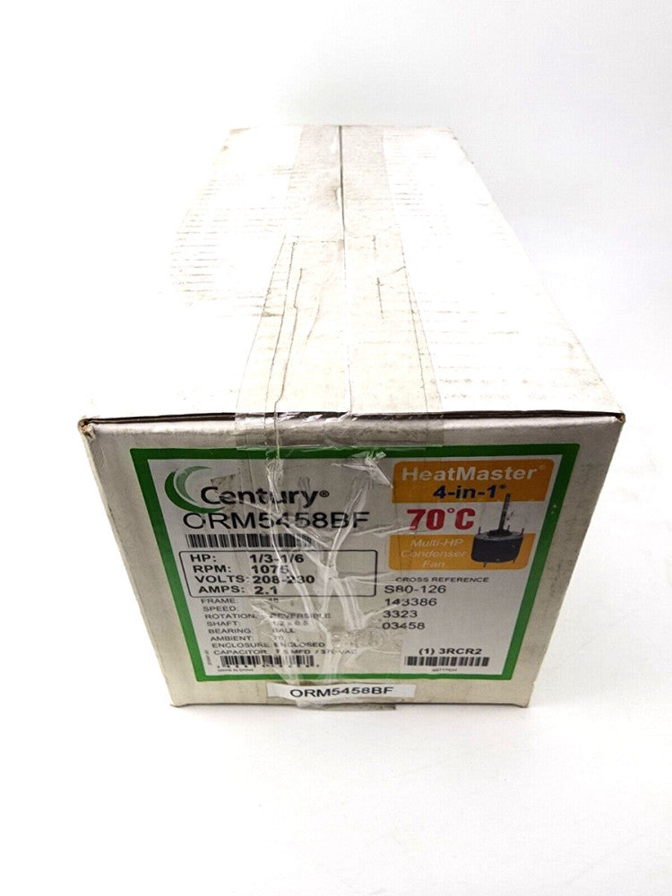 Century Fan Motor Condenser ORM5458BF 1-3/16HP 1075RPM 208-230V 2.1A 143386 3323