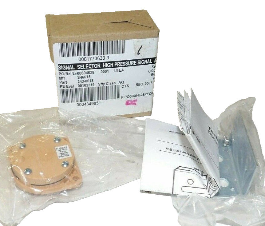 NEW SIEMENS HIGH PRESSURE SIGNAL SELECTOR MODEL 1651 243-0018