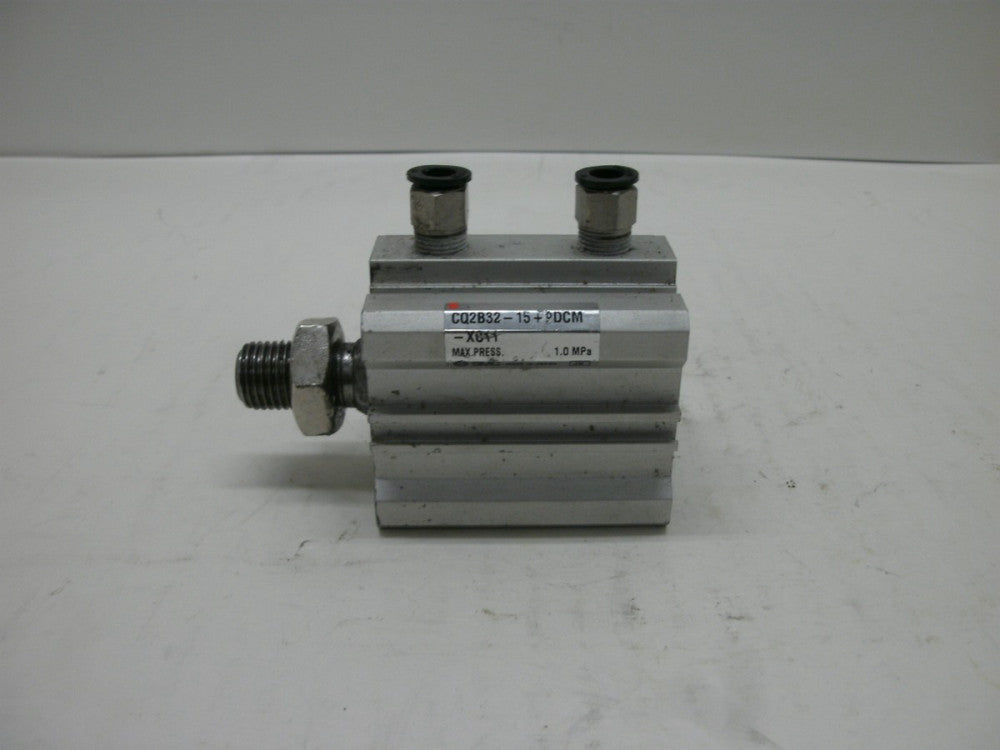 SMC CQ2B32-15+9DCM-XC11 SHORT COMPACT CYLINDER 1-1/4" BORE 7/8" STROKE 1.0 MPa