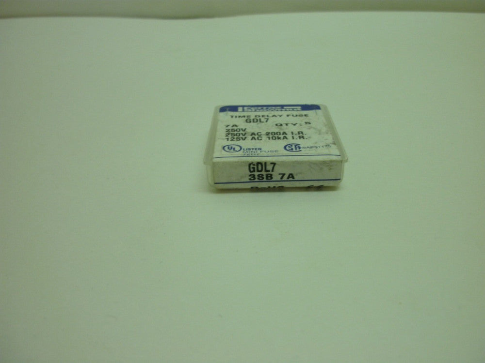 FERRAZ SHAWMUT GDL7 TIME DELAY FUSE 7 AMP 250 VOLT 1-(PKG OF 5) NEW IN BOX