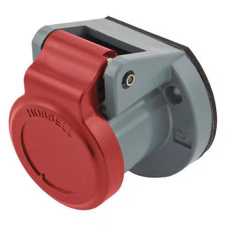 Hubbell Wiring Device-Kellems Hbl15ncr Single Pole Connector,Weather Cover,Red