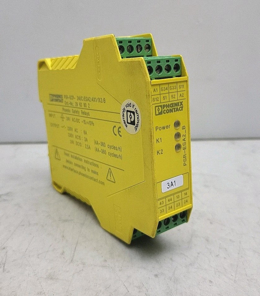 Phoenix Contact PSR-ESA2_B Safety Relay PSR-SCP- 24UC/ESA2/4X1/1X2/B 2963802