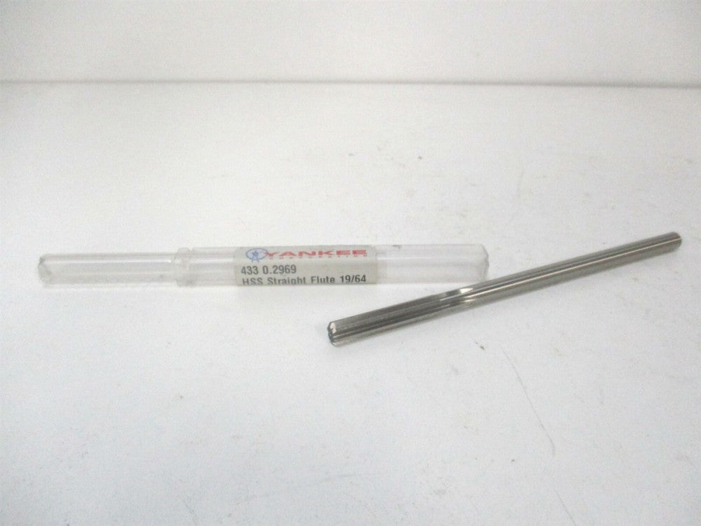 Yankee (433-0.2969) 19/64" x 19/64" x 4-3/8" OAL HSS Straight Chucking Reamer 