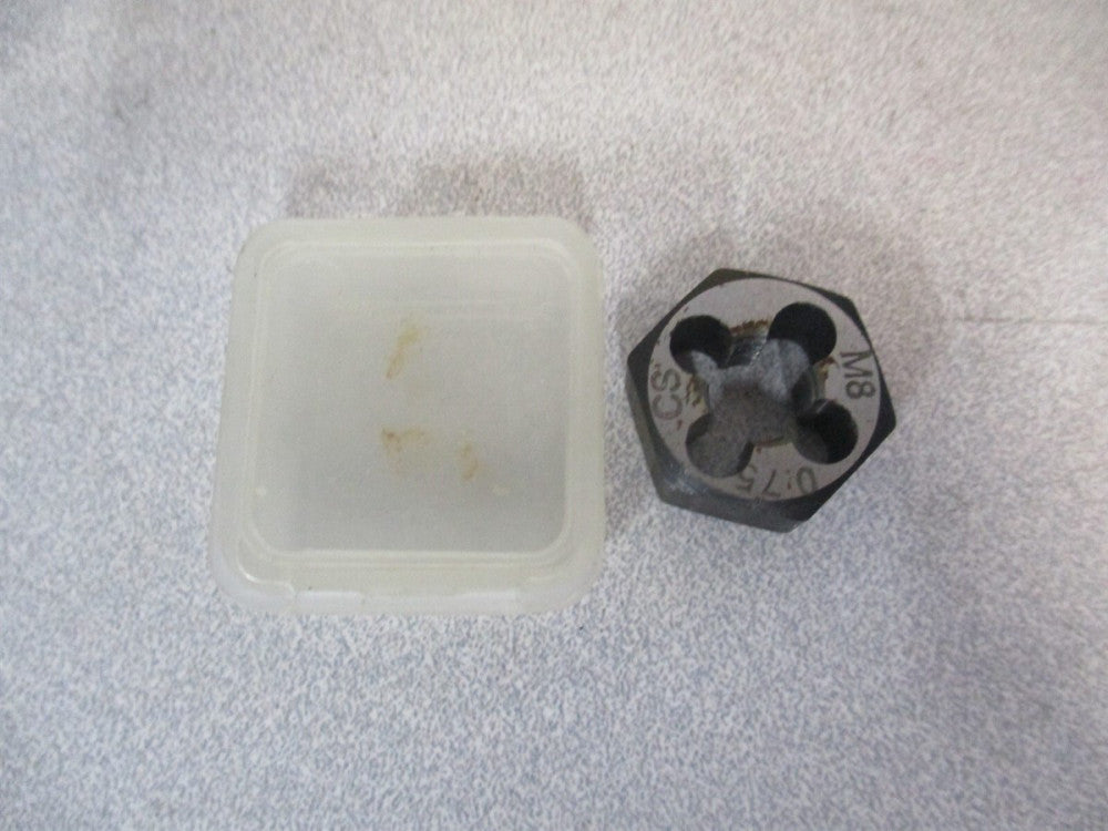 M8 x 0.75 Carbon Steel Uncoated Right Hand Hex Die 