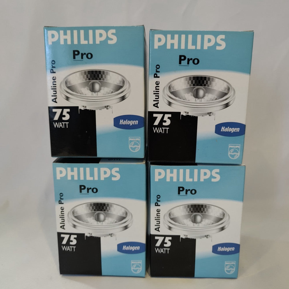 Philips 427007 Aluline Pro 75W Halogen Light Bulb G53 12V R111 24D 14642, 4 Pack