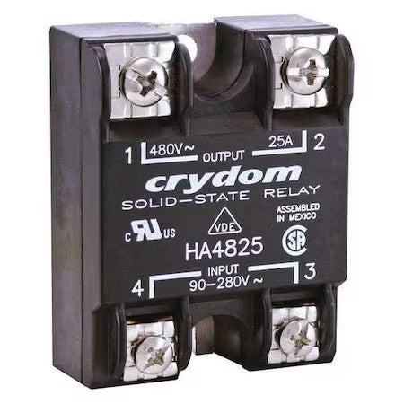 Crydom Ha4825 Solid State Relay, 1 Phase, Screw Clamp, Panel, Scr