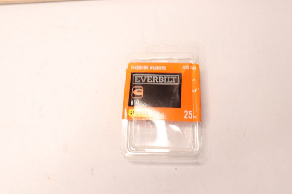 (25-Pk) Everbilt Finishing Washer Stainless Steel #10 438745