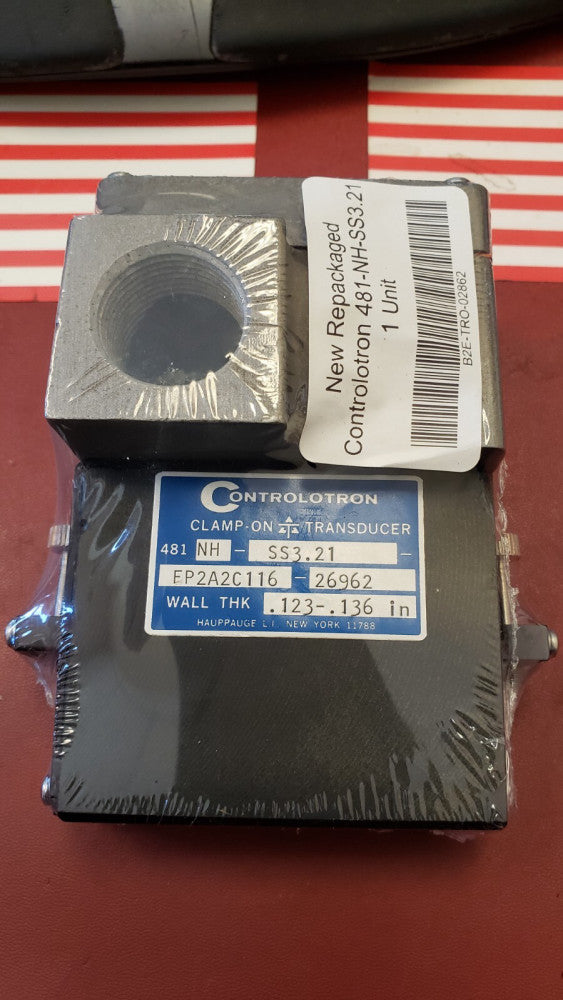 NEW CONTROLOTRON CLAMP ON TRANSDUCER  481 NH-SS3.21  ( T1S1)