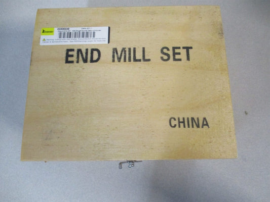 (320-1000) 3/16 to 3/4″, 2, 4 Flute High Speed Steel Square End Mill Set - 20 pc