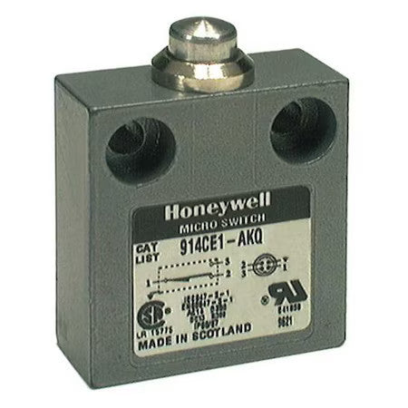 Honeywell 914Ce1-6 Limit Switch, Plunger, 1Nc/1No, 5A At 240V Ac, Actuator