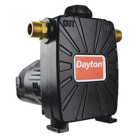 Dayton 33Rw83 Utility Pump, Phase Single, 1/2 Hp, Inlet 3/4 In, Cord Length 20