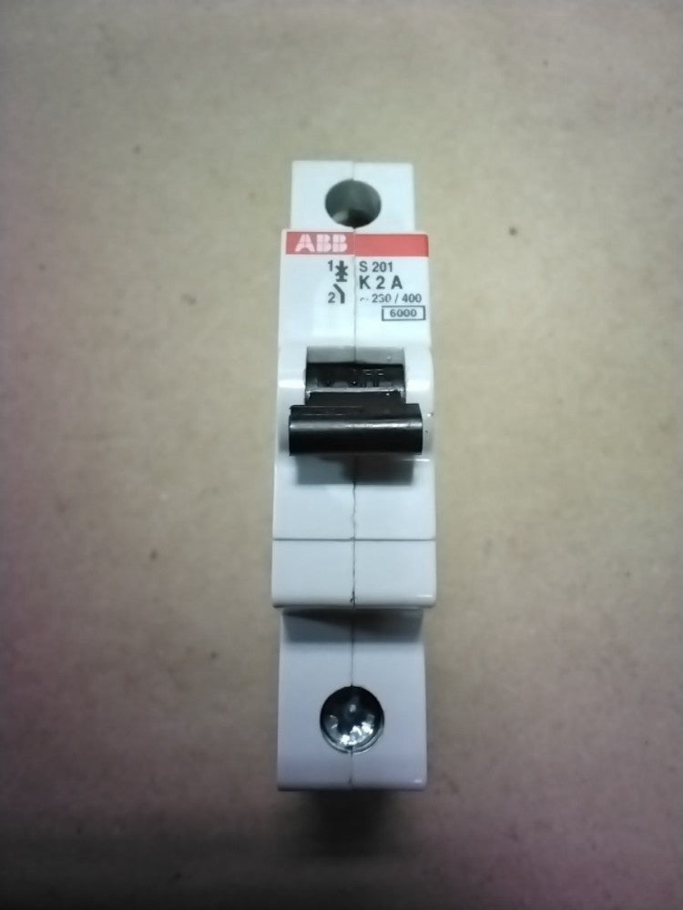 ABB S 201 K 2 A CIRCUIT BREAKER 1 POLE UNIT 230/400 6000 