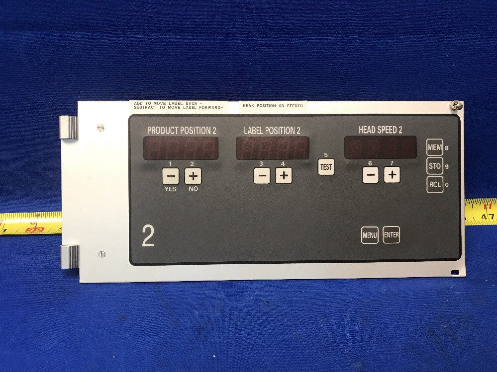 HARLAND DISPLAY/CONTROL PANEL FOR MODEL SIRIUS LABELER