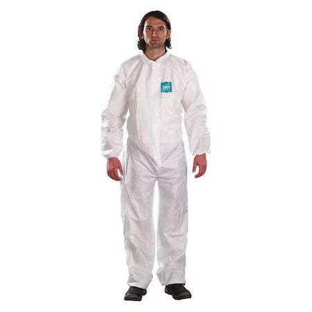 Ansell Wh18-B-92-103-03 Disposable Coverall, Collared, M, Microporous Film