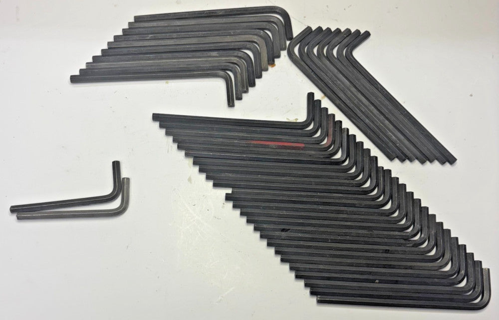 ALLEN WRENCH 7/32" L KEY LONG ARM HEX 5-1/8"  3-1/4"  OAL LOT OF 44