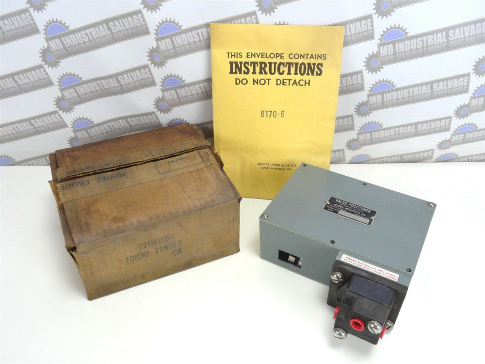 SIEMENS MOORE - VALVE POSITIONER - PN: 721N315 w/ Instructions (NEW in the BOX)