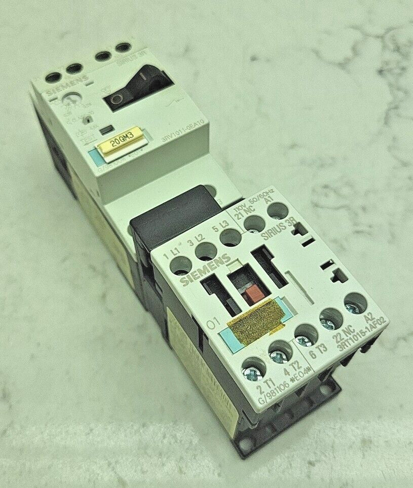 Siemens 3RV1011-0EA10 Circuit Breaker 0,28-0,4A w/ 3RT1015-1AF02 Contactor 110V 