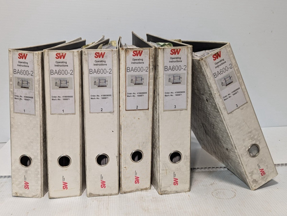 Set of SW BA 600-2 Horizontal Machining Center Operations Manuals 