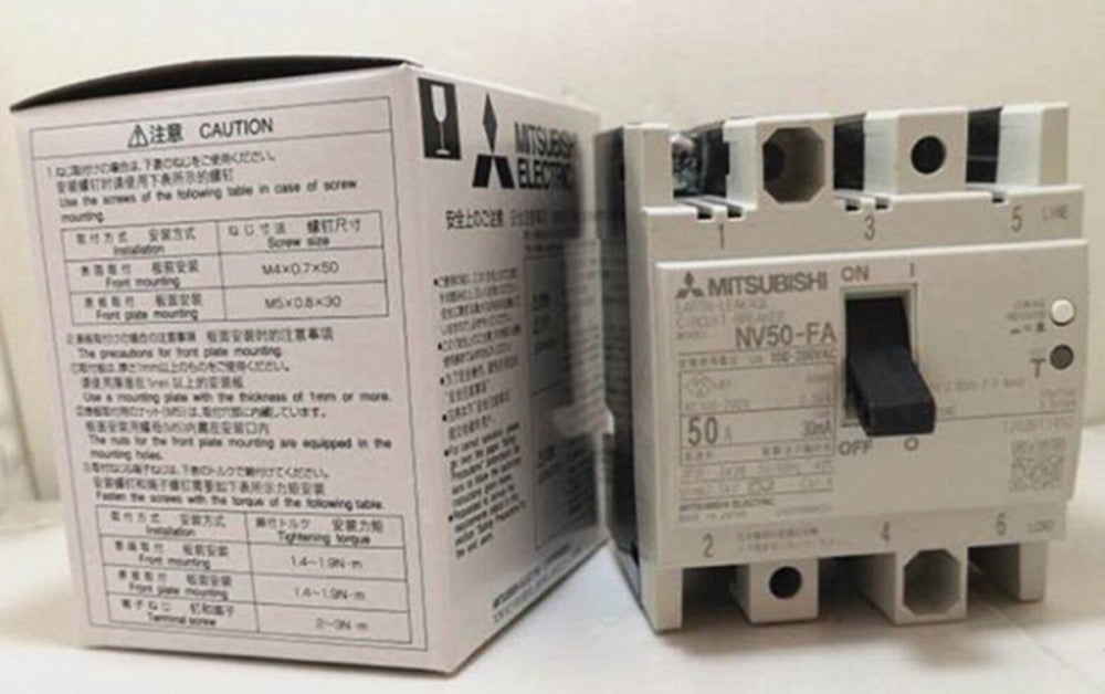 One Brand New MITSUBISHI NV50-FA Circuit Breaker 3P 50A