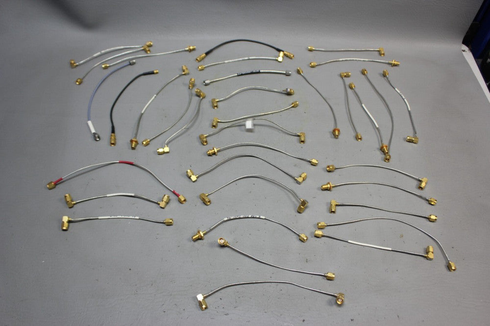 LOT OF 34 MISC. RF MICROWAVE CABLES
