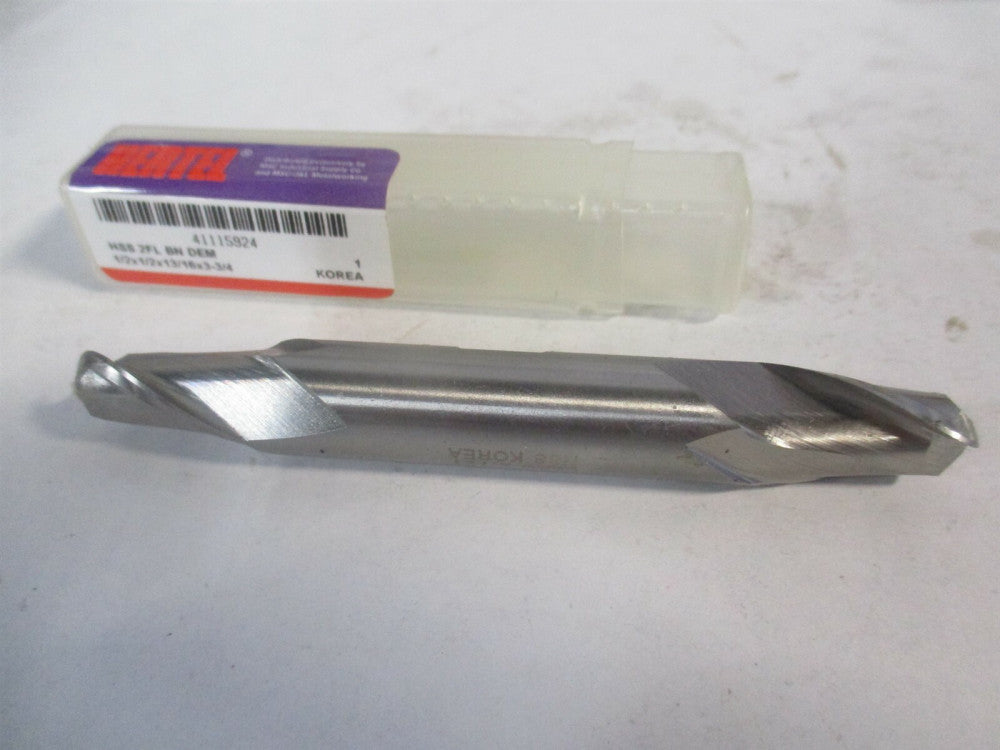 (E211203201) 1/2" x 13/16" x 1/2" x 3-3/4" OAL 2 Flute HSS Ball End Mill 